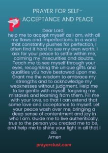 Prayer for Self-Acceptance and Peace