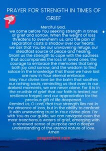 Prayer for Strength in Times of Grief