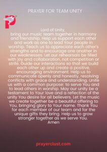 Prayer for Team Unity