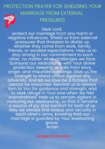 Protection Prayer for Shielding Your Marriage from External Pressures