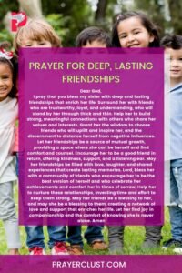 Prayer for Deep, Lasting Friendships