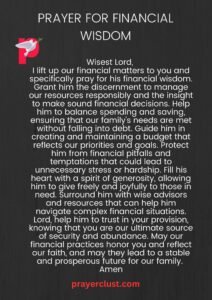 Prayer for Financial Wisdom