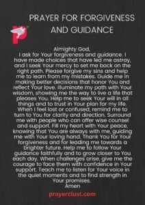 Prayer for Forgiveness and Guidance