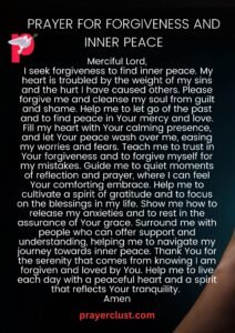 Prayer for Forgiveness and Inner Peace