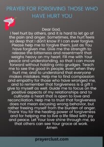Prayer for Forgiving Those Who Have Hurt You