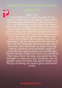 Prayer for Good Health and Longevity