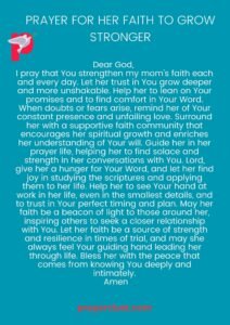 Prayer for Her Faith to Grow Stronger