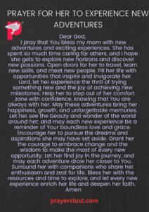 Prayer for Her to Experience New Adventures