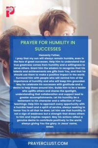 Prayer for Humility in Successes