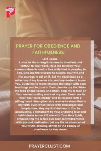 Prayer for Obedience and Faithfulness