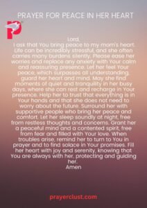 Prayer for Peace in Her Heart