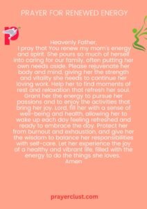 Prayer for Renewed Energy