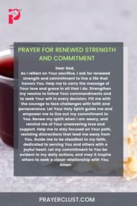 Prayer for Renewed Strength and Commitment