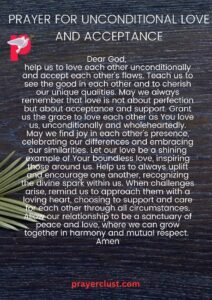 Prayer for Unconditional Love and Acceptance