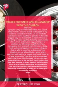 Prayer for Unity and Fellowship with the Church