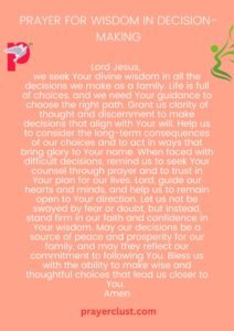 Prayer for Wisdom in Decision-Making