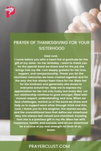 Prayer of Thanksgiving for Your Sisterhood