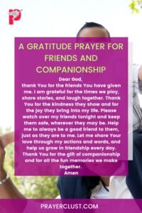 A Gratitude Prayer for Friends and Companionship