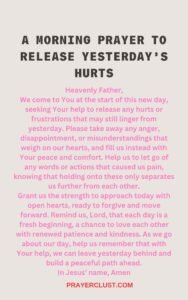 A Morning Prayer to Release Yesterday’s Hurts