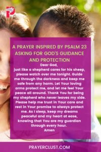 A Prayer Inspired by Psalm 23 Asking for God’s Guidance and Protection