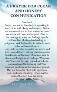 A Prayer for Clear and Honest Communication