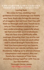 A Prayer for God’s Guidance Through Every Challenge