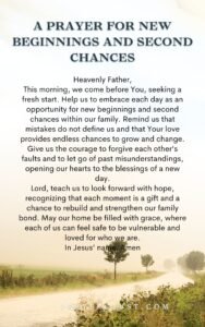 A Prayer for New Beginnings and Second Chances