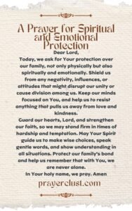 A Prayer for Spiritual and Emotional Protection