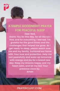 A Simple Goodnight Prayer for Peaceful Sleep