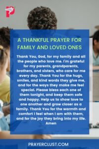 A Thankful Prayer for Family and Loved Ones