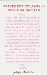 Prayer for Courage in Spiritual Battles