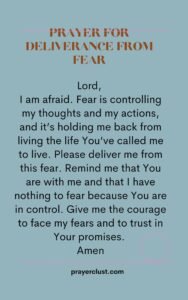 Prayer for Deliverance from Fear