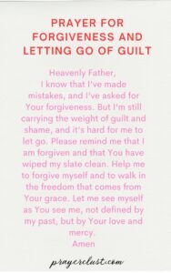 Prayer for Forgiveness and Letting Go of Guilt