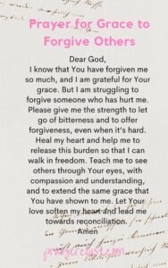 Prayer for Grace to Forgive Others