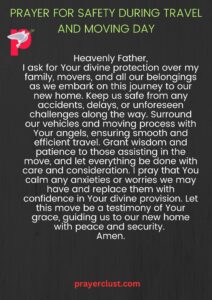 Prayer for Safety During Travel and Moving Day